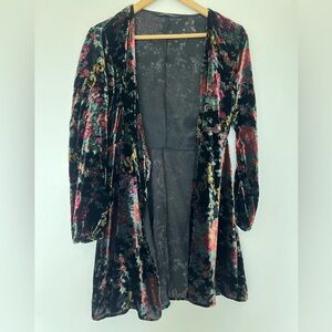 Velvet duster coat